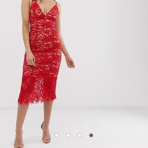 Lace Red Dress